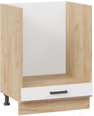 Шкаф под духовку ТриЯ Лорас 1Н6Б (дуб крафт золотой/холст белый) - фото