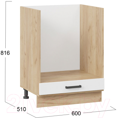 Шкаф под духовку ТриЯ Лорас 1Н6Б (дуб крафт золотой/холст белый)