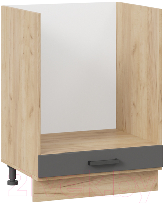 Шкаф под духовку ТриЯ Лорас 1Н6Б (дуб крафт золотой/холст вулкан) - фото