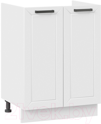 Шкаф под мойку ТриЯ Лорас 1Н6М (белый/холст белый) - фото