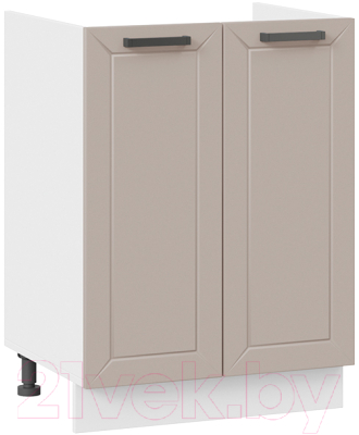 Шкаф под мойку ТриЯ Лорас 1Н6М (белый/холст латте) - фото