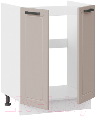 Шкаф под мойку ТриЯ Лорас 1Н6М (белый/холст латте)