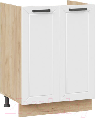 Шкаф под мойку ТриЯ Лорас 1Н6М (дуб крафт золотой/холст белый) - фото