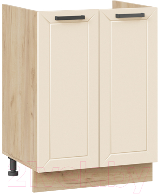 Шкаф под мойку ТриЯ Лорас 1Н6М (дуб крафт золотой/холст брюле) - фото