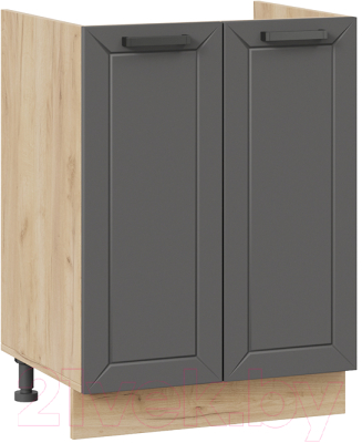 Шкаф под мойку ТриЯ Лорас 1Н6М (дуб крафт золотой/холст вулкан) - фото