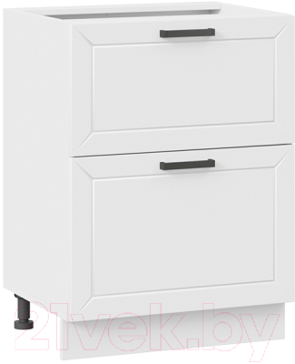 Шкаф-стол кухонный ТриЯ Лорас 1Н6Я2 (белый/холст белый) - фото