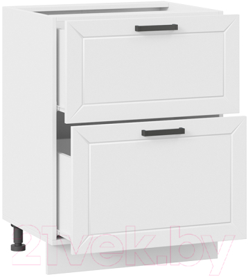 Шкаф-стол кухонный ТриЯ Лорас 1Н6Я2 (белый/холст белый)