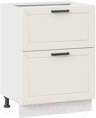 Шкаф-стол кухонный ТриЯ Лорас 1Н6Я2 (белый/холст брюле) - фото