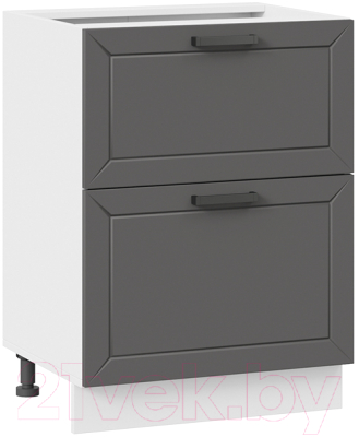 Шкаф-стол кухонный ТриЯ Лорас 1Н6Я2 (белый/холст вулкан) - фото