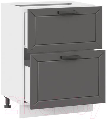 Шкаф-стол кухонный ТриЯ Лорас 1Н6Я2 (белый/холст вулкан)