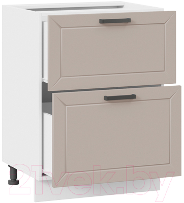 Шкаф-стол кухонный ТриЯ Лорас 1Н6Я2 (белый/холст латте)