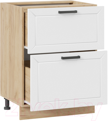 Шкаф-стол кухонный ТриЯ Лорас 1Н6Я2 (дуб крафт золотой/холст белый)