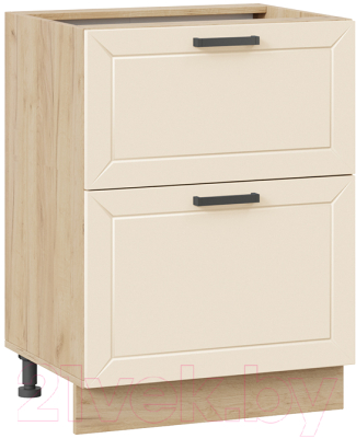 Шкаф-стол кухонный ТриЯ Лорас 1Н6Я2 (дуб крафт золотой/холст брюле) - фото