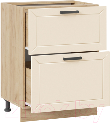 Шкаф-стол кухонный ТриЯ Лорас 1Н6Я2 (дуб крафт золотой/холст брюле)