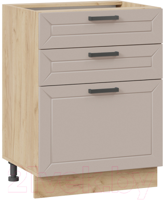 Шкаф-стол кухонный ТриЯ Лорас 1Н6Я3 (дуб крафт золотой/холст латте) - фото