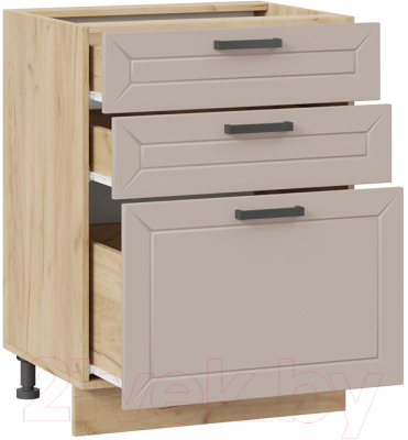 Шкаф-стол кухонный ТриЯ Лорас 1Н6Я3 (дуб крафт золотой/холст латте)