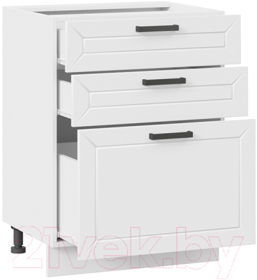 Шкаф-стол кухонный ТриЯ Лорас 1Н6Я3 (белый/холст белый)