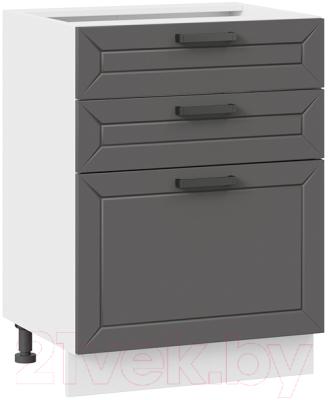 Шкаф-стол кухонный ТриЯ Лорас 1Н6Я3 (белый/холст вулкан) - фото