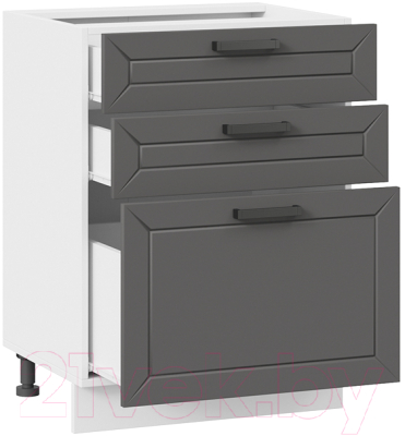 Шкаф-стол кухонный ТриЯ Лорас 1Н6Я3 (белый/холст вулкан)