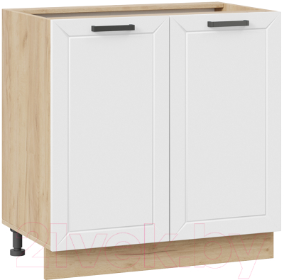 Шкаф-стол кухонный ТриЯ Лорас 1Н8 (дуб крафт золотой/холст белый) - фото