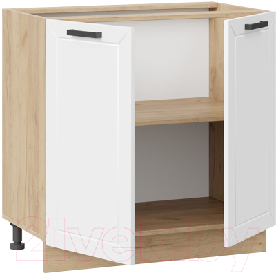 Шкаф-стол кухонный ТриЯ Лорас 1Н8 (дуб крафт золотой/холст белый)