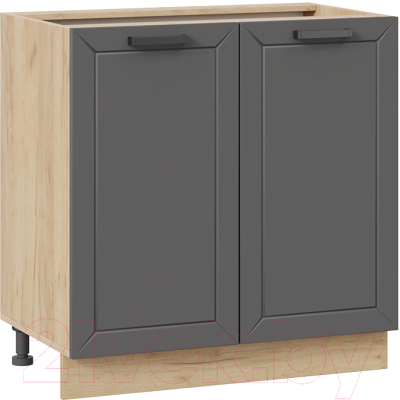 Шкаф-стол кухонный ТриЯ Лорас 1Н8 (дуб крафт золотой/холст вулкан) - фото