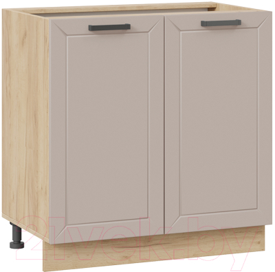 Шкаф-стол кухонный ТриЯ Лорас 1Н8 (дуб крафт золотой/холст латте) - фото