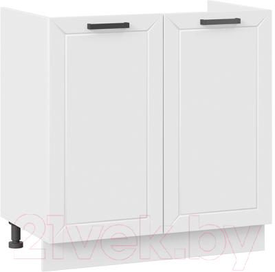Шкаф под мойку ТриЯ Лорас 1Н8М (белый/холст белый) - фото