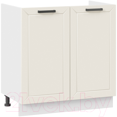 Шкаф под мойку ТриЯ Лорас 1Н8М (белый/холст брюле) - фото