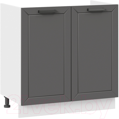 Шкаф под мойку ТриЯ Лорас 1Н8М (белый/холст вулкан) - фото