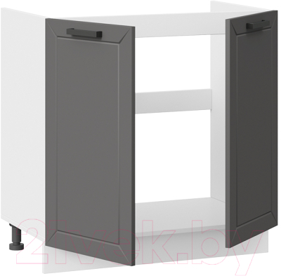 Шкаф под мойку ТриЯ Лорас 1Н8М (белый/холст вулкан)