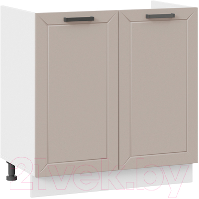 Шкаф под мойку ТриЯ Лорас 1Н8М (белый/холст латте) - фото