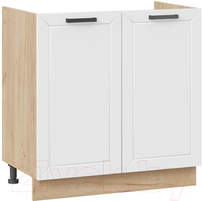 Шкаф под мойку ТриЯ Лорас 1Н8М (дуб крафт золотой/холст белый) - фото