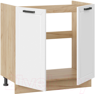 Шкаф под мойку ТриЯ Лорас 1Н8М (дуб крафт золотой/холст белый)