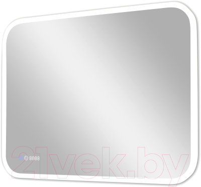 Зеркало Континент Demure Led 100x70 (часы слева)