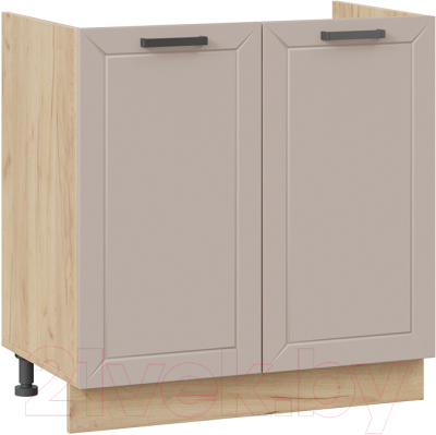 Шкаф под мойку ТриЯ Лорас 1Н8М (дуб крафт золотой/холст латте) - фото