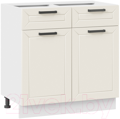 Шкаф-стол кухонный ТриЯ Лорас 1Н8Я1 (белый/холст брюле) - фото