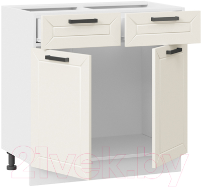 Шкаф-стол кухонный ТриЯ Лорас 1Н8Я1 (белый/холст брюле)
