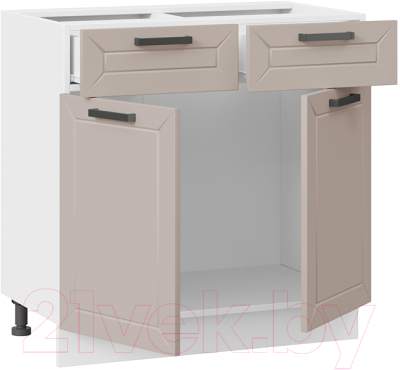 Шкаф-стол кухонный ТриЯ Лорас 1Н8Я1 (белый/холст латте)