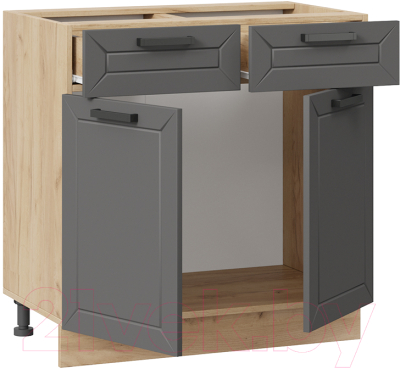 Шкаф-стол кухонный ТриЯ Лорас 1Н8Я1 (дуб крафт золотой/холст вулкан)