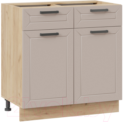 Шкаф-стол кухонный ТриЯ Лорас 1Н8Я1 (дуб крафт золотой/холст латте) - фото