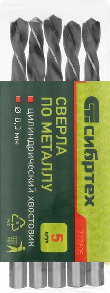 Набор сверл СибрТех 722805 - фото