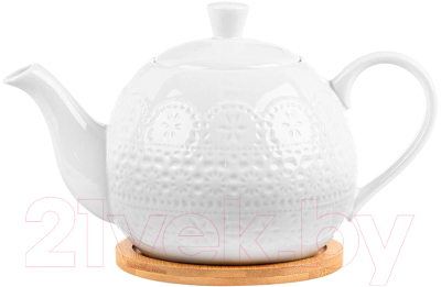 Заварочный чайник Elan Gallery Кружево / 950208 - фото