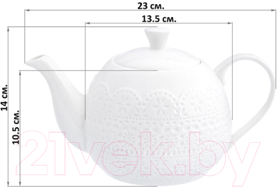 Заварочный чайник Elan Gallery Кружево / 950074