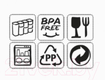 Емкость для хранения Rotho Loft Premium / 1160408080 (прозрачный/черный)