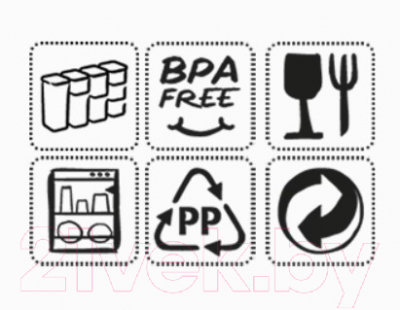 Емкость для хранения Rotho Loft Premium / 1160508080 (прозрачный/черный)