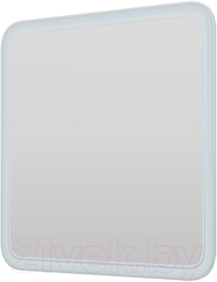 Зеркало Пекам Marta 2 60x60 / marta2-60x60scl (с подсветкой, сенсором на прикосновение и часами) - фото