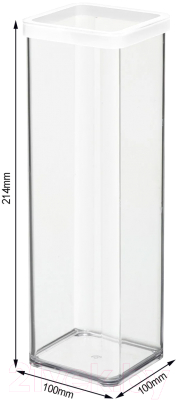 Емкость для хранения Rotho Loft Premium / 1160690000 (прозрачный/белый)