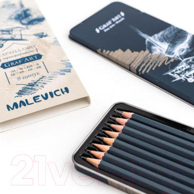 Набор простых карандашей Малевичъ Graf'Art / 197900