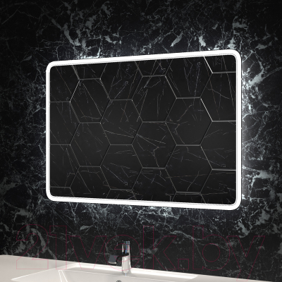 Зеркало Пекам Marta 2 80x60 / marta2-80x60dpcl (с подсветкой, сенсором на взмах руки, подогревом и часами)